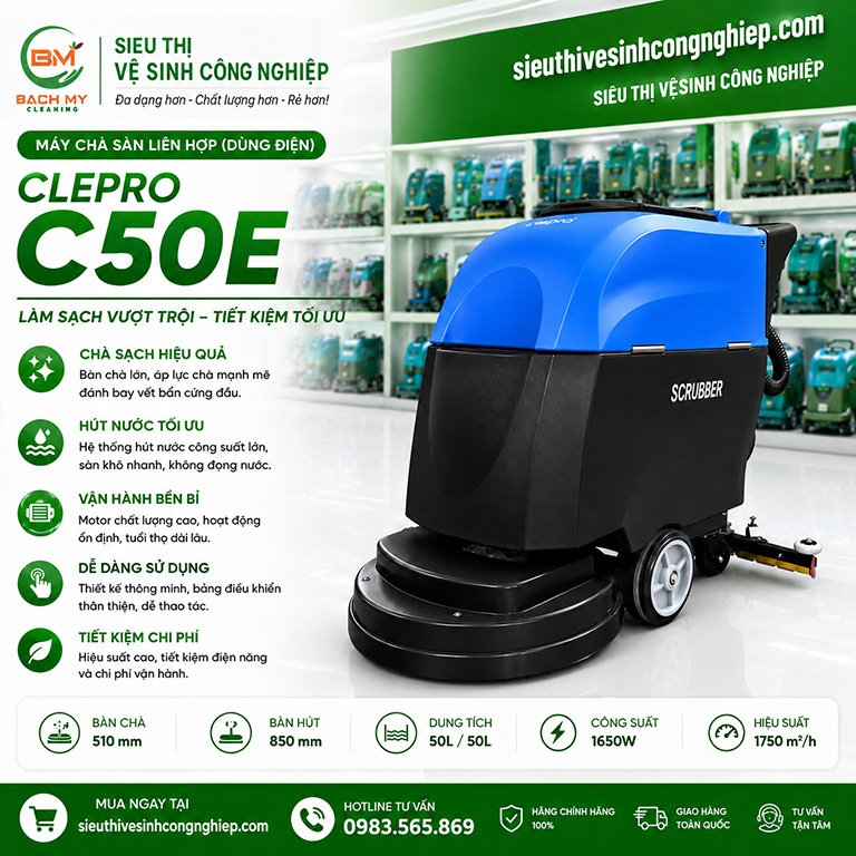 Máy chà sàn liên hợp CLEPRO C50E